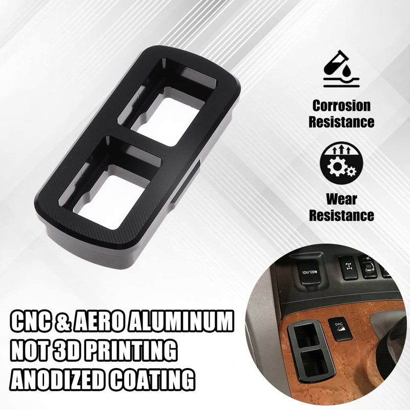 URLWALL Console Dual Switch Plate for Lexus GX470/LX470, CNC Machined