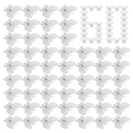 60 Stücke Pflanzenclips Transparent Pflanzenklammern Orchideen Klammern Schmetterling-Form Orchideen Clips Garten Pflanzen Clips Blumenklammern Kunststoff Klammern für Unterstützen und Halten Pflanze