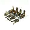 4/Pk 1-1/8" Double Bitted Cam Lock with 6-Disc Tumbler, Keyed