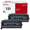 121 Black Toner Cartridge High Yield 2-Pack Compatible Replacement for