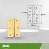 Amig - 2er Pack Möbel-Scharniere - Rechtsöffnung - Messingstahl -