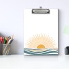 APJYM Boho Clipboard, Boho Sun Ocean Wave Wooden Clip Board
