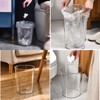 Okllen 2 Pack Plastic Waste Basket, Clear Round Trash Can