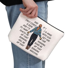 ST4 TV Show Inspired Gift Running Up That Hill Makeup Bag Max Mayfield Cosmetic Bag Max Quotes Gift ST4 Fan Gift Zipper Travel Bag, Running Up That Hill