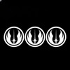 3X Pack Jedi Order Sticker Decal Notebook Car Laptop 5"