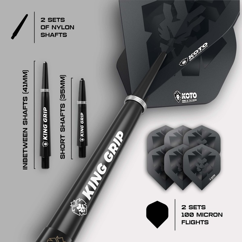 KOTO - Zoom Black Electro, 90% Tungsten, 21 G, Darts