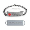Factor V Leiden Medical ID Alert Bracelet with Embossed Emblem