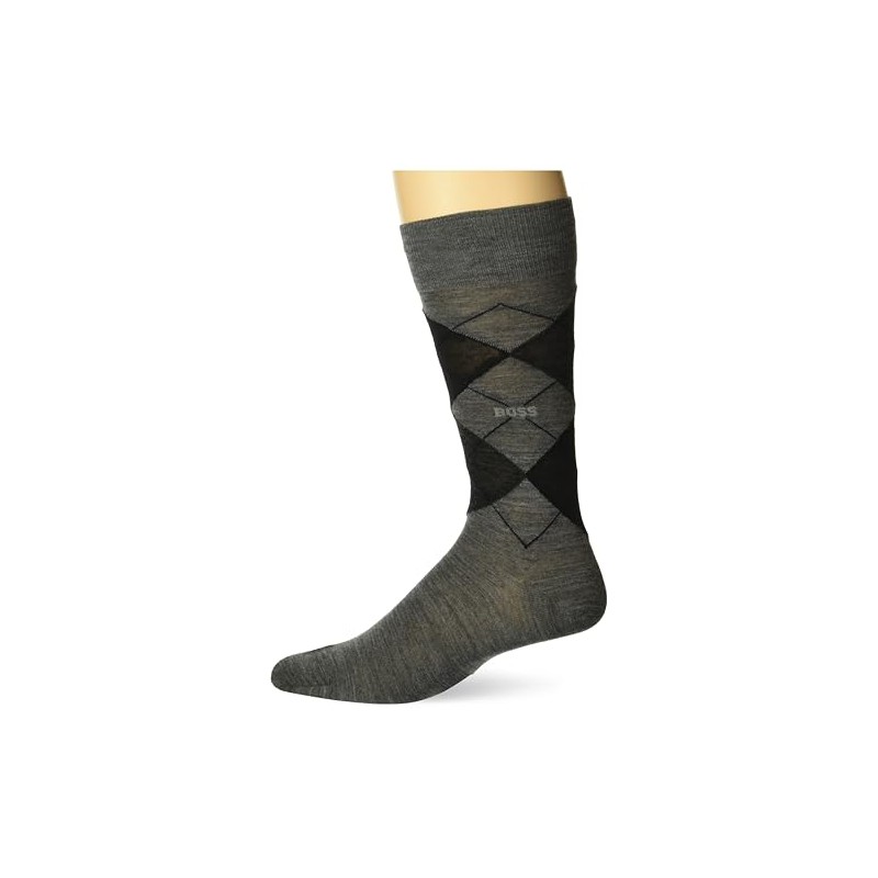 BOSS Regular Length Wool Blend Argyle Socks