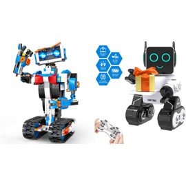 OKK Robot Building Toys for Boys, STEM Projects for Kids Ages 8-12, Remote & APP Controlled Engineering Learning Educational Coding DIY Building Kit Rechargeable Robot Toy Gifts for Girls