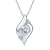 EONFUN 1.5CT Oval Moissanite Pendant Necklace for Women (Silver)