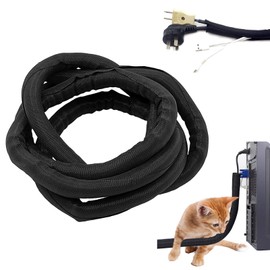 KEOHOLI Cat and Dog Cord Protector 1/2Inch - 32 Ft, Cord Covers for Cables Organisation, Flexible Cable Sleeve from Pet No Chew, Cord Protector for USB Cord Power Audio Video Cables