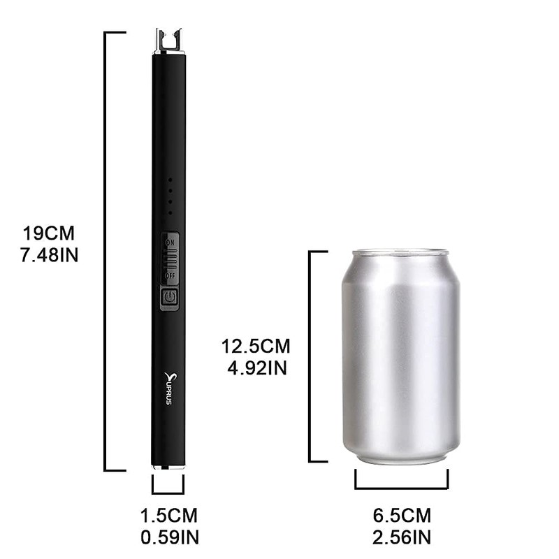 SUPRUS Electric Lighter Arc Windproof Flameless USB Rechargeable Lighter with