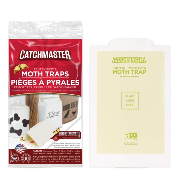 Catchmaster Pro Strength Pantry Pest And Moth Traps With Pheromones - Pack of 6 Glue Moth Traps