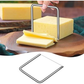 KIBBEH 4 Pieces Stainless Steel Cheese Cutter, Stainless Steel Butter Cutter, Thin Cheese Slicer, Cutter for Kitchen Block Cheese (Y Type & U Type)