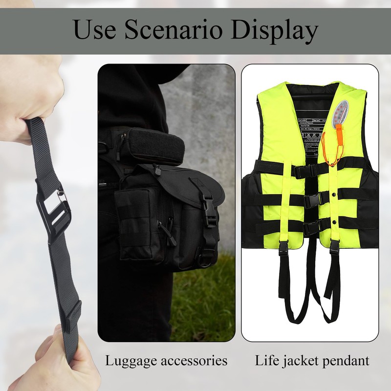 2PCS G Hook Buckles Tactical Adjustable Webbing G Shaped Wave