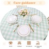 Round Gingham Tablecloths Polyester 60 Inch Diameter, Checkered Table Cloth