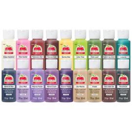 Apple Barrel PROMOABII Matte Finish Acrylic Craft Paint Set Designed for Beginners and Artists, Non-Toxic Formula That Works on All Surfaces, 2 Fl Oz 