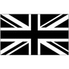 Black Jack Flag Sticker (Union UK Black White)- Sticker Graphic