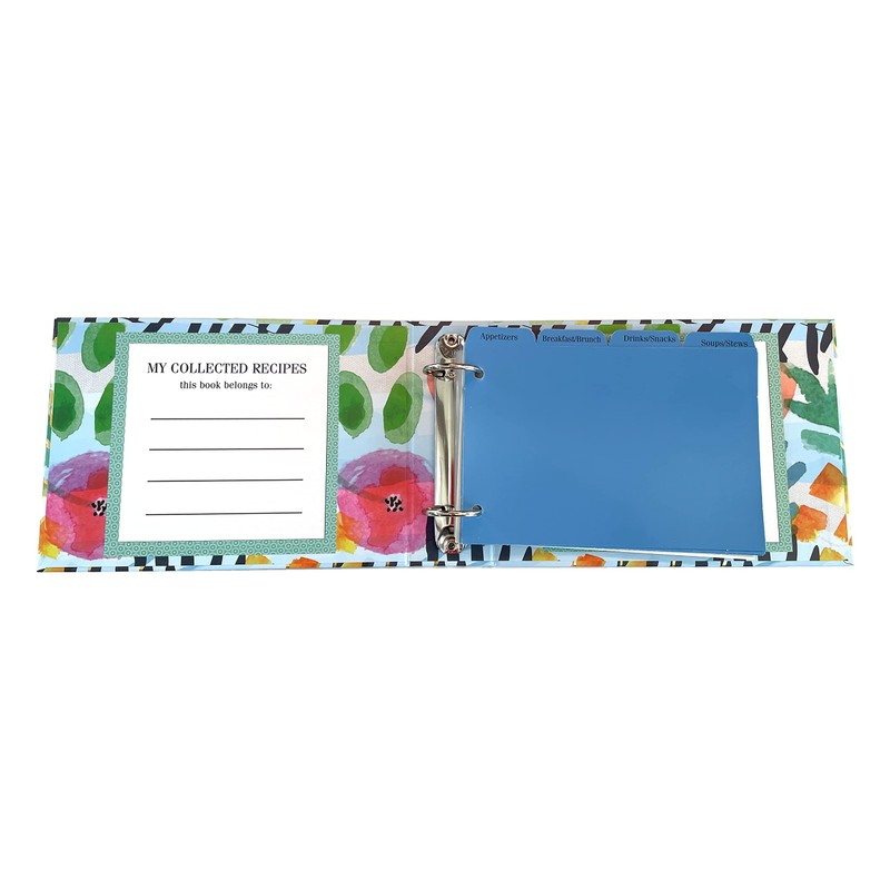 Meadowsweet Kitchens Recipe Organizer - Binder with 50 Plastic Sleeves
