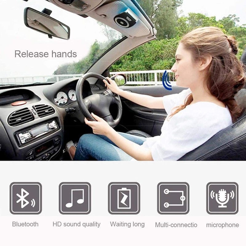 Bluetooth Car Kit Speakerphone,- Bluetooth Visor Clip Speakerphone Connect 2