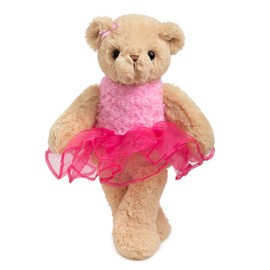 WENMOTDY - Oso de peluche de bailarina, lindo oso de peluche en falda tutú, regalo de cumpleaños para niñas y niños, 21 pulgadas, color rosa