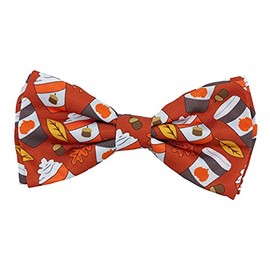 Huxley & Kent Bow Tie for Pets | Pupkin Spice Latte (Extra-Large) | Fall Bow Tie Collar Attachment | Fun Bow Ties for Dogs & Cats | Cute, Comfortable, and Durable | H&K Bow Tie