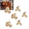 50 Set Brass Rivets Kit DIY 8mm Slot Screw Decorative