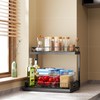 JAQ Under Kitchen Sink Organizer, 2 Tier Metal Slide Out