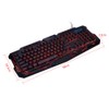Wired 3 Color Backlit Gaming Crack Bilingual Keyboard with Multimedia