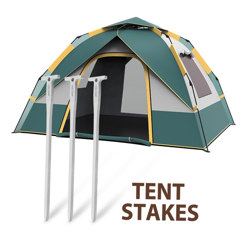 BIUDECO 4 Pack Heavy Duty Tent Stakes Stainless Steel Ground
