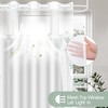 TWLSNCD No Hook Shower Curtain with Snap in Liner, Beach