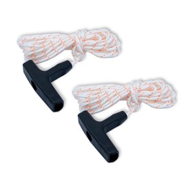 2 Pack Recoil Starter Rope 3-Meter(Diameter:3.5mm) and 2 Pack Recoil Starter Handle of Lawn Mower, String Trimmer, Chainsaw, Weed Eater Generator