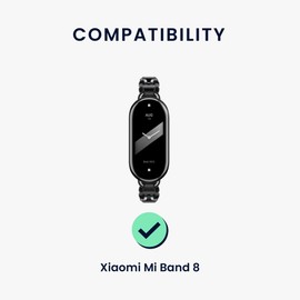 kwmobile Silicone TPU Band Compatible with Xiaomi Mi Band 8 Wristband - penguin Black/White