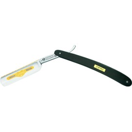 Solingen Ebony Wood Handle Carbon Steel Straight Razor by Dovo