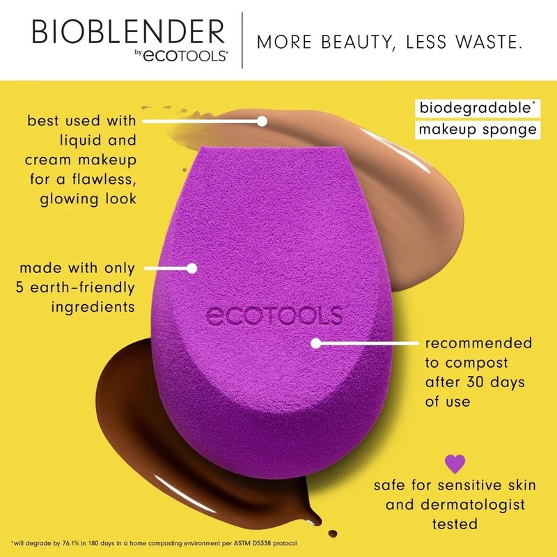 EcoTools Bioblender Compostable Makeup Blender, Pack of 2