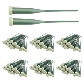 Vkinman 150 Pcs 6 Inches Plastic Floral Water Tubes Green Floral Tubes with Rubber Caps Flower Arrangements Supplies for Bouquet Stem Supplies