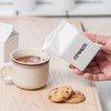 Ceramic Sugar and Creamer Set, Milk Carton Shaped White Cream