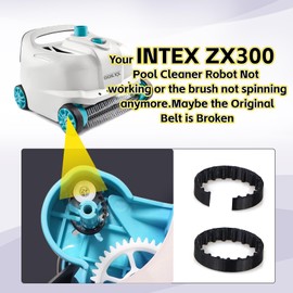 5 Pcs Replacement Belts for INTEX ZX300 Automatic Pool Cleaner Robot, Belt Replacement Kit for Pool Vacuum, Pool Vacuum for in-ground Pools, Pool Cleaner Accessories