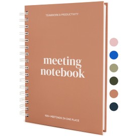 Lamare Meeting Notebook for Work Organization - 100+ Meetings Work Notebook For Note Taking - Meeting Notes Notebook For Work - Stay Productive with Meeting Planner Notebook 220 pages l A5 Size 8.5x6”