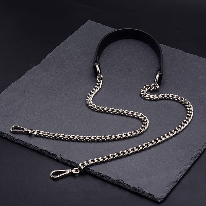 YDHfdc Bag Chain Silver 120 cm PU Leather Chain Strap