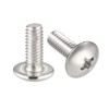 sourcing map Machine Screws, M4x10mm Phillips Screw, 304 Stainless Steel,