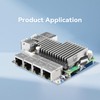 MPRG4 for Raspberry Pi 5 Pcie to 4-Way Gigabit Ethernet,