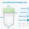 Xyptorix 16 oz Overnight Oats Containers with Airtight Lids -