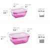 Grizzly Food Storage Containers with Lids - Rectangular - pack