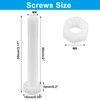 Piutouyar 20 Pair M8x50mm White Nylon Hex Bolts Plastic Hex