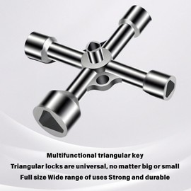 Lyivisk Triangular Key Wheelie Bin 5 Sizes 7/10/12/13/18 mm Universal Key for Barrier Posts Electric Box Gas Water Electricity Meter Box Cabinet