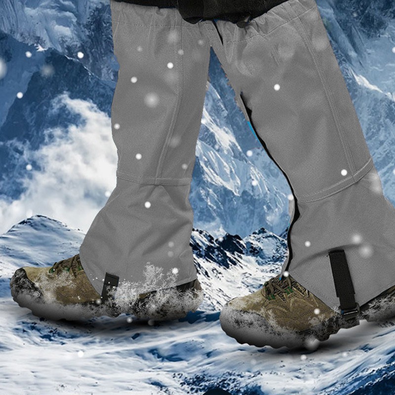 One Pair Snow Leg Gaiters Waterproof Unisex 600D Ripstop Oxford