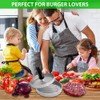 Non-Stick Aluminum Burger Press with 100Pcs Patty Papers, Aufondof 4.5