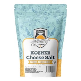 Fermentaholics Kosher Cheese Salt | Fine Grain Flaked Salt for Homemade Cheese Making | Non-Iodized | No Additives | OU Kosher