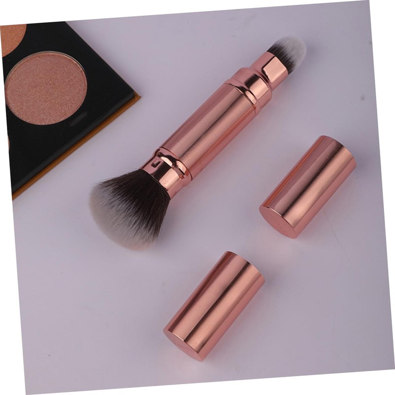 FOMIYES 2pcs Retractable Dual-ended Makeup Brush with Cap for Foundation